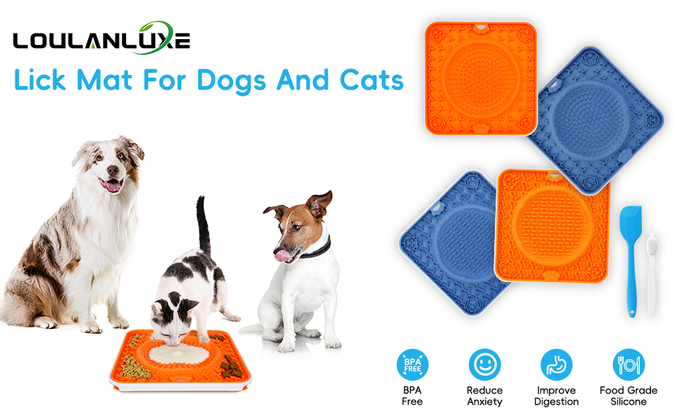 LOULANLUXE 2 Pcs Licking Mat for Dog and Cat, Premium
