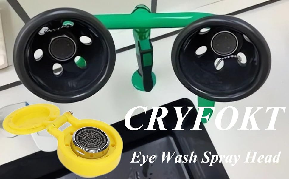Eye Wash Spray Head Replacement, Gentle Water, Flexible Matching Faucet