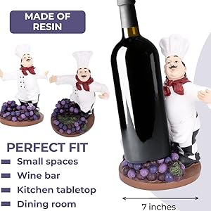 Amazon.com: Corner Merchant Italian Chef Wine Bottle Holder