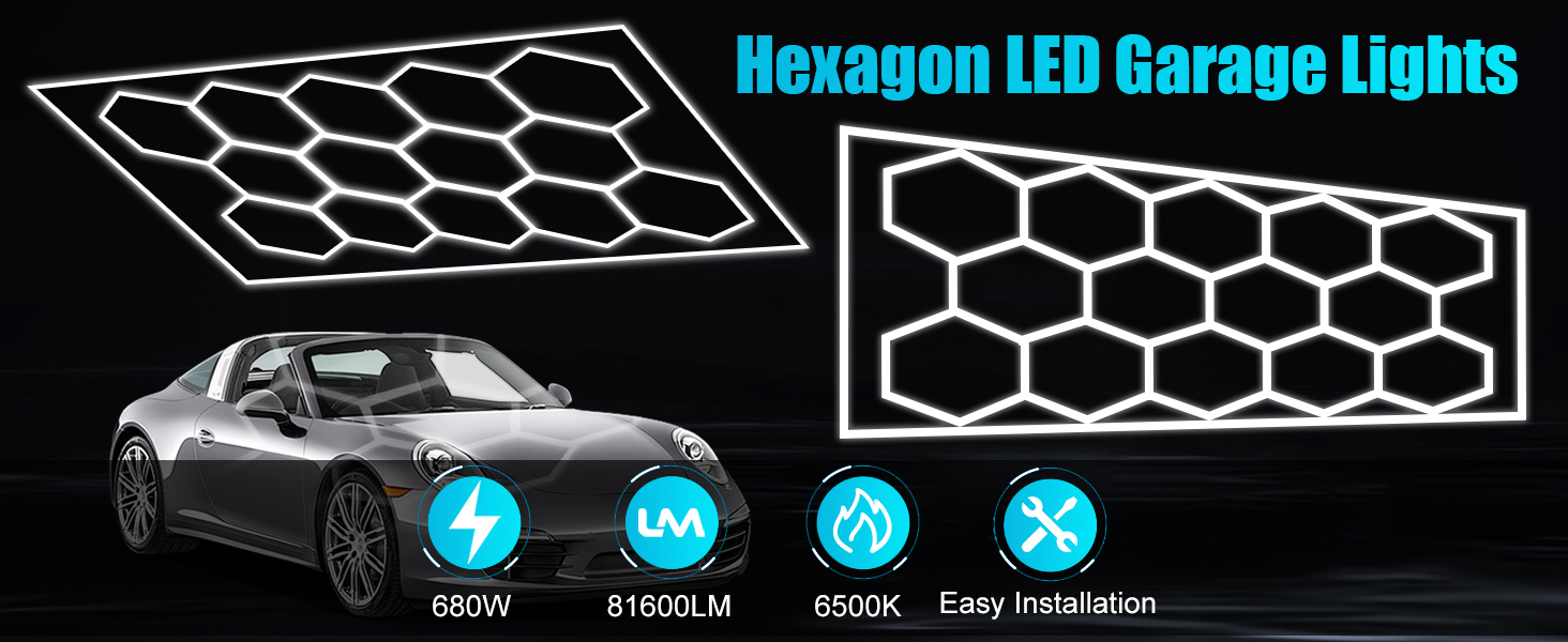 Hexagon Garage Lights