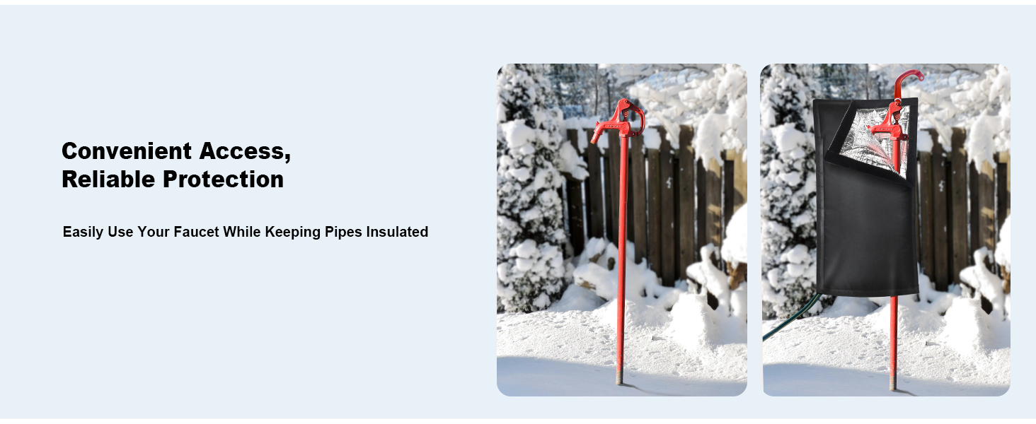 Insulated Outdoor Faucet Cover for RV Park & Yard Hydrant