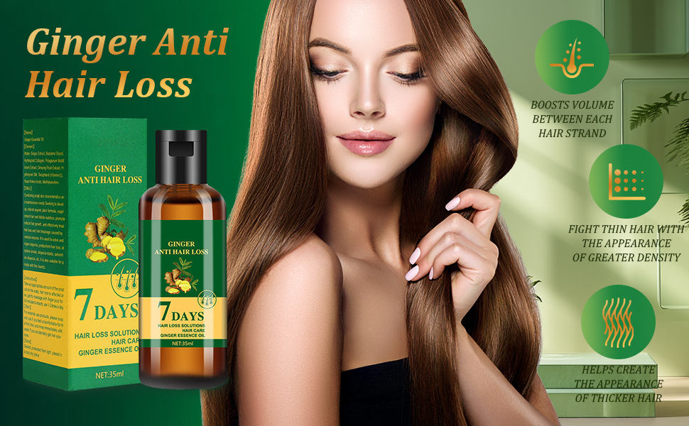 Hair Care Ginger Oil Increases Hair Volume Makes Hair Look Fluffy