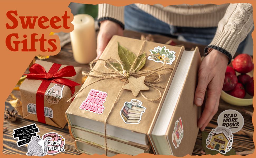 Book Reading Bookish Stickers for Kindle