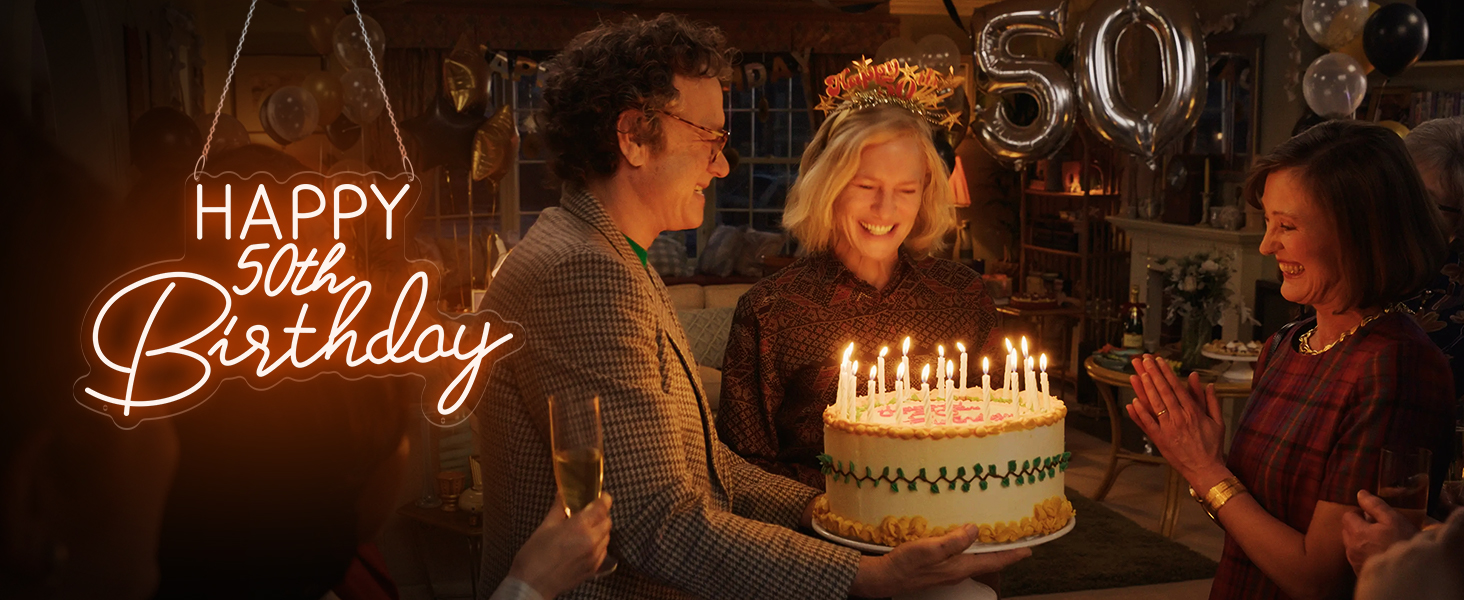 happy birthday neon sign