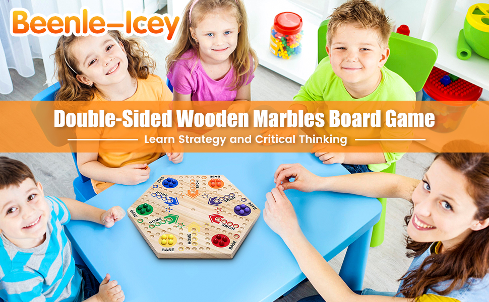 Marbles Board Game, ParentChildren Interactive Marbles and Dice Board