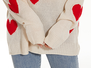 トップス SORIN Wool Blend Heart Cutting Sweater SORIN Wool Blend Heart Cutting Sweater