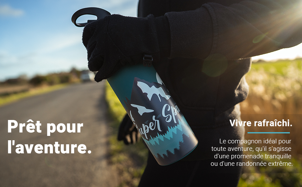 Super Sparrow Gourde Isotherme - 18/10 Ultra Léger Bouteille Isotherme - 350ml, 500ml, 750ml - Gourde INOX Bouche Standard - Gourde Enfant sans BPA, pour Sport, Voyages, L'école, Bureau, Maison 1