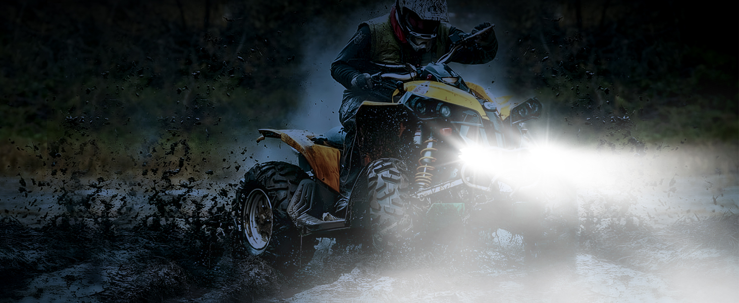 LEDOPPO Motorcycle Auxiliary Lights Kit LED Spot Driving