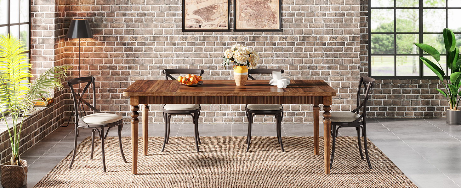 Tribesigns Farmhouse Dining Table for 46 People