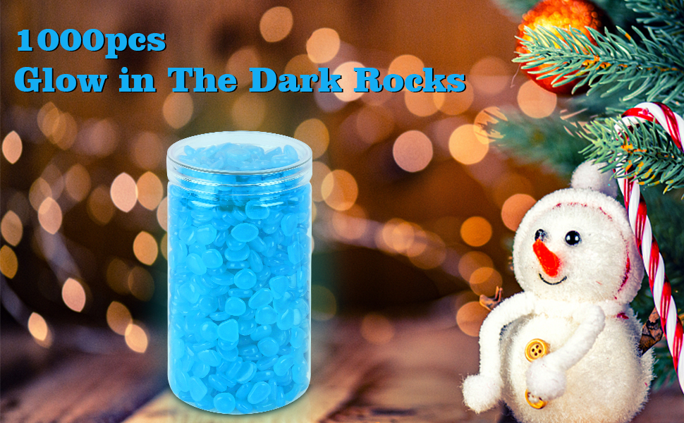 Glow in the dark fish tank rocks