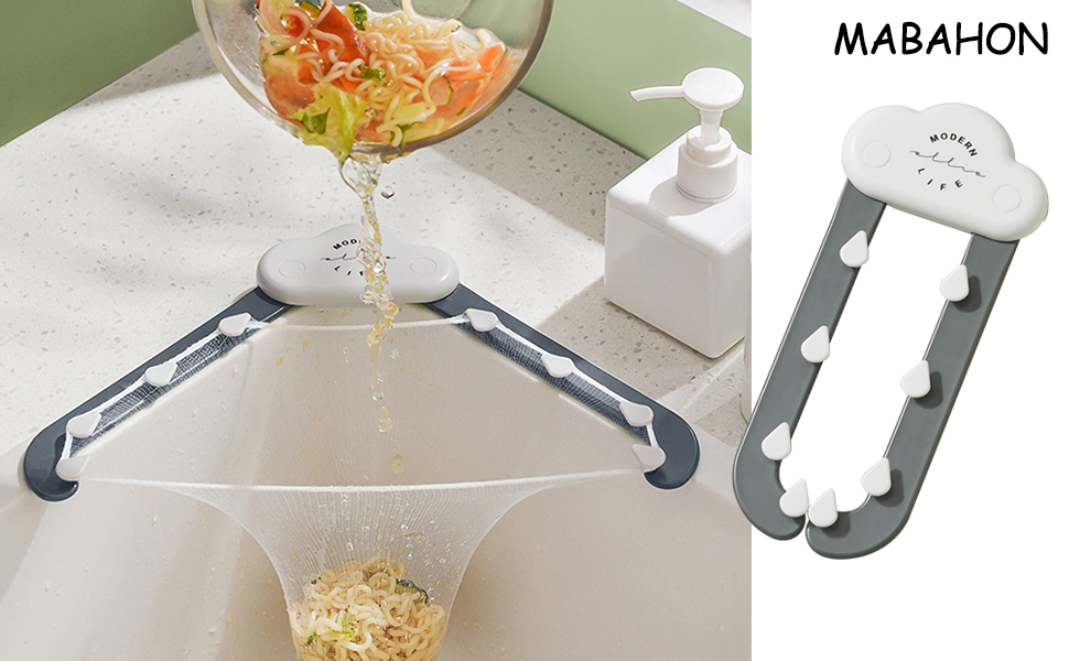 MABAHON Kitchen Triangle Sink Strainer Filter TriHolder Kitchen Sink