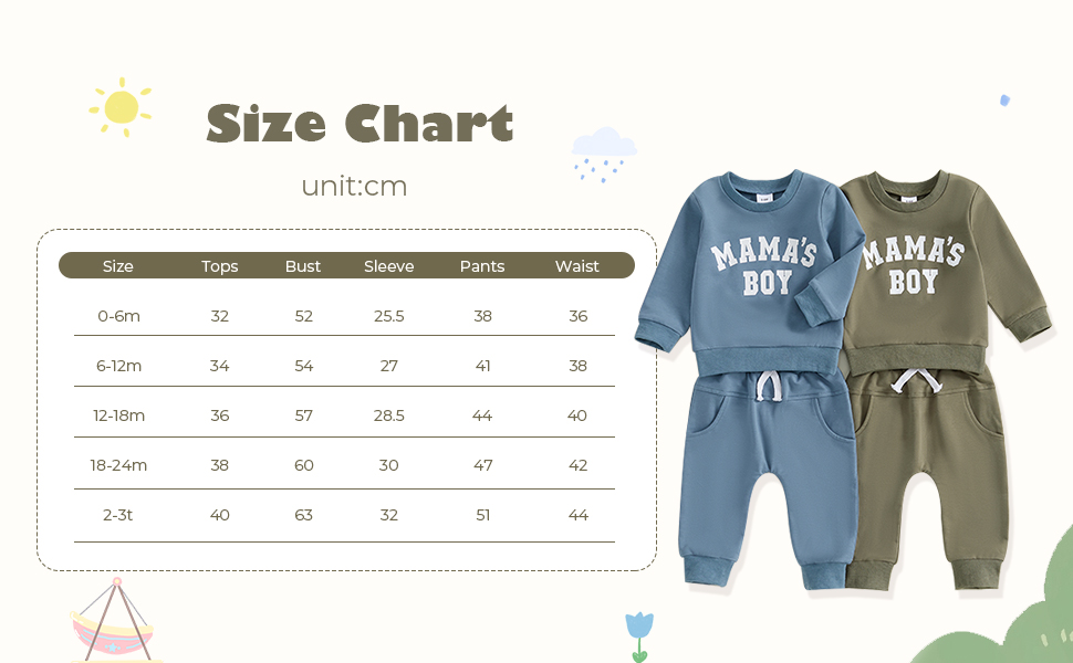 Tracksuit Set for Toddler Baby Boys