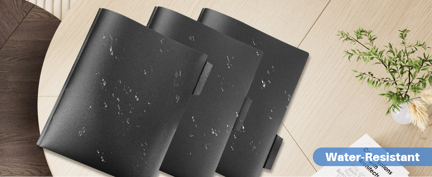 Nordun 12 Pack Plastic Folders with Pockets and Prongs