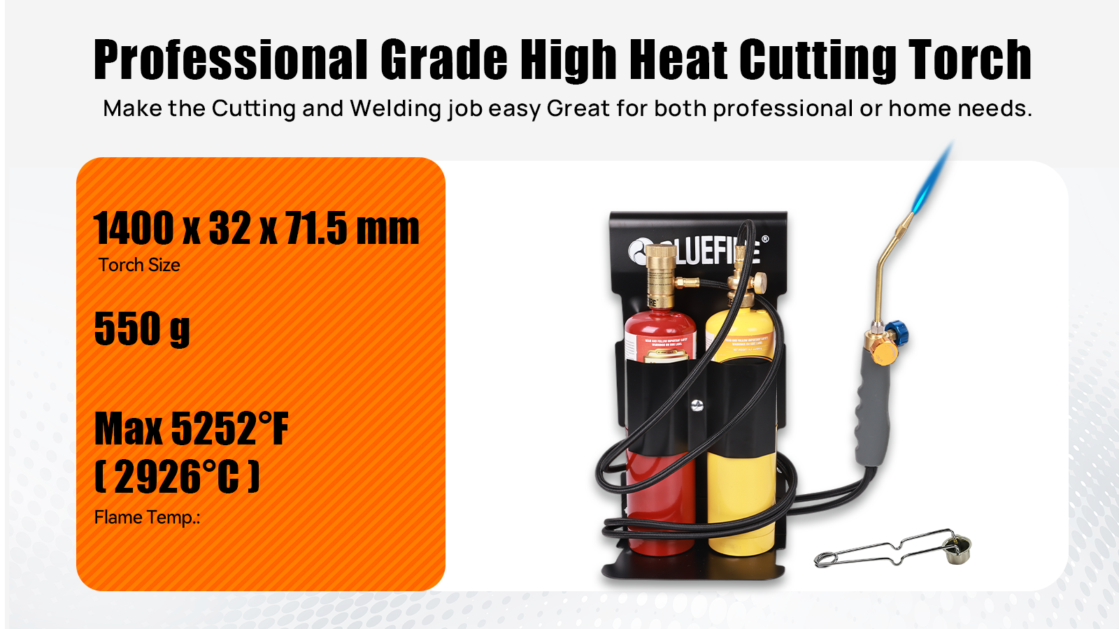 BLUEFIRE Oxypropane Torch Kit - Welding, Brazing & Cutting -12