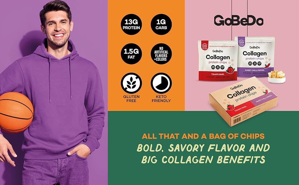gobedo collagen protein chips