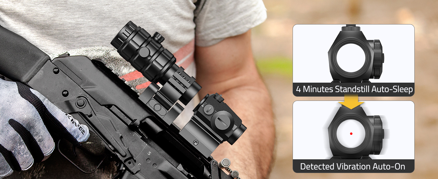 Always ready - CVLIFE JackalHowl Green Dot Sight & 3X Magnifier Combo Set