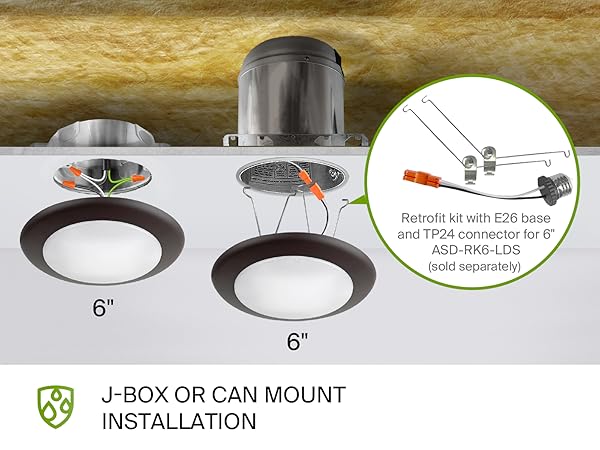 Amazon.com: ASD 6 Pack LED Disk Lights 6 Inch, 15W 5CCT