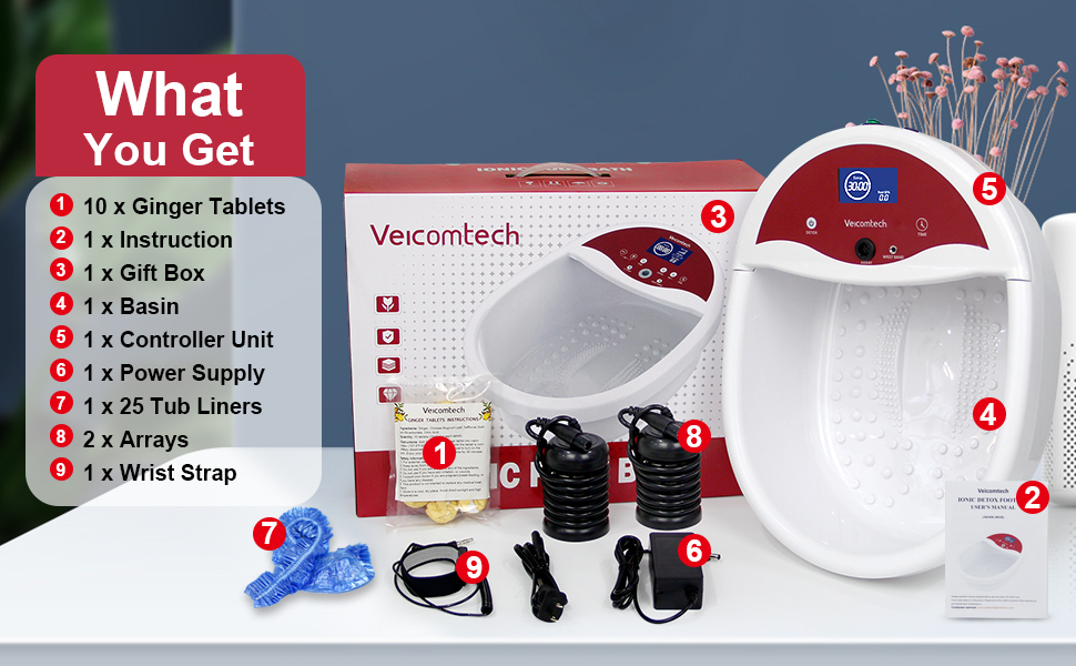 [2023 Upgrade] Ionic Foot Bath Detox Machine, Foot Detox Machine, Ionic Foot Spa Kit