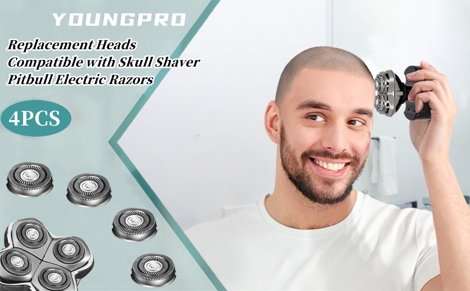 Shaver Replacement Heads Blade Compatible with Skull Shaver