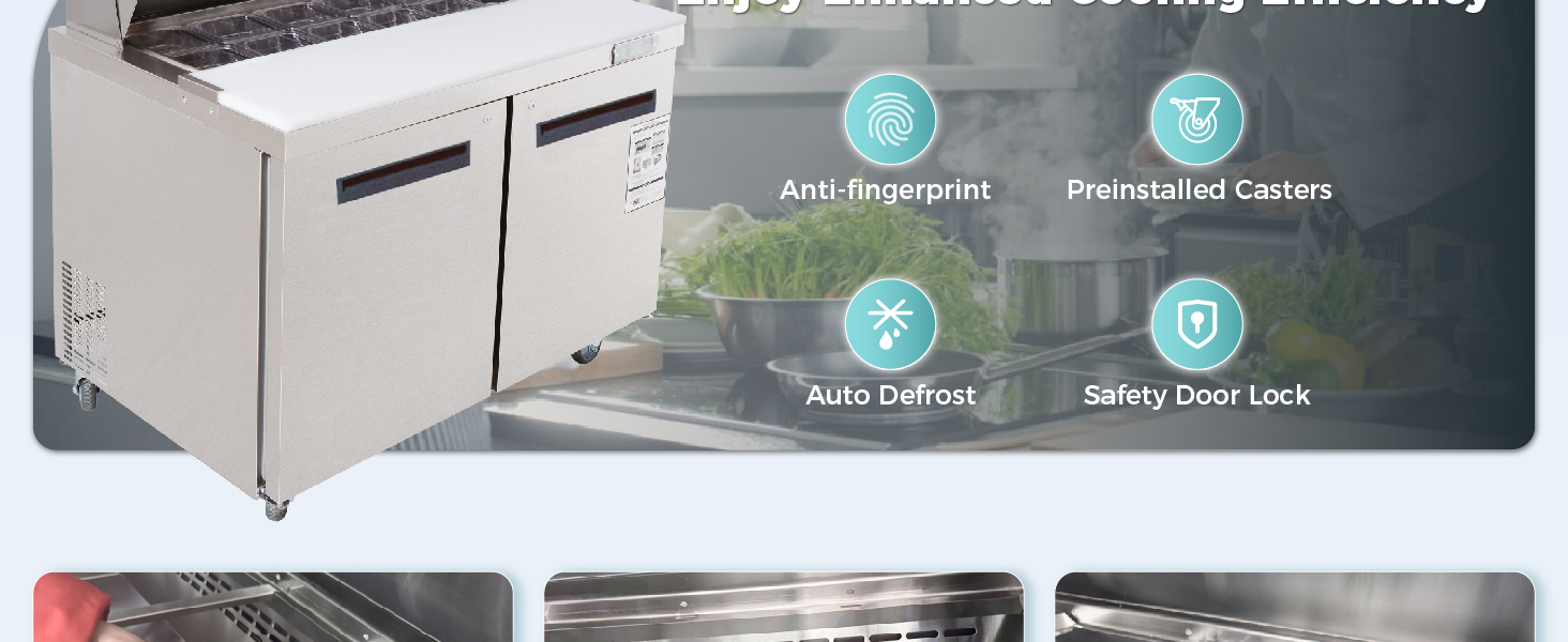 Commercial Refrigerator Sandwich&Salad Prep Table