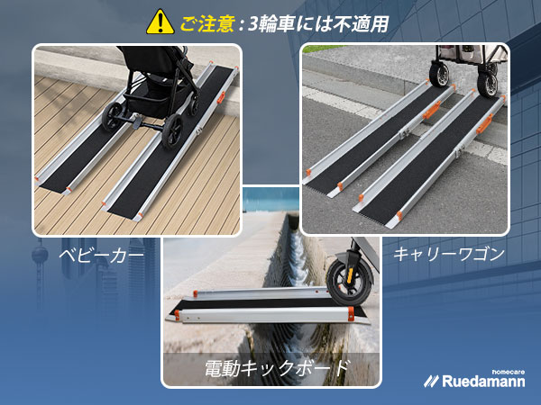 Amazon | Ruedamann スロープ 車椅子 長さ138-244cm 無段階長さ