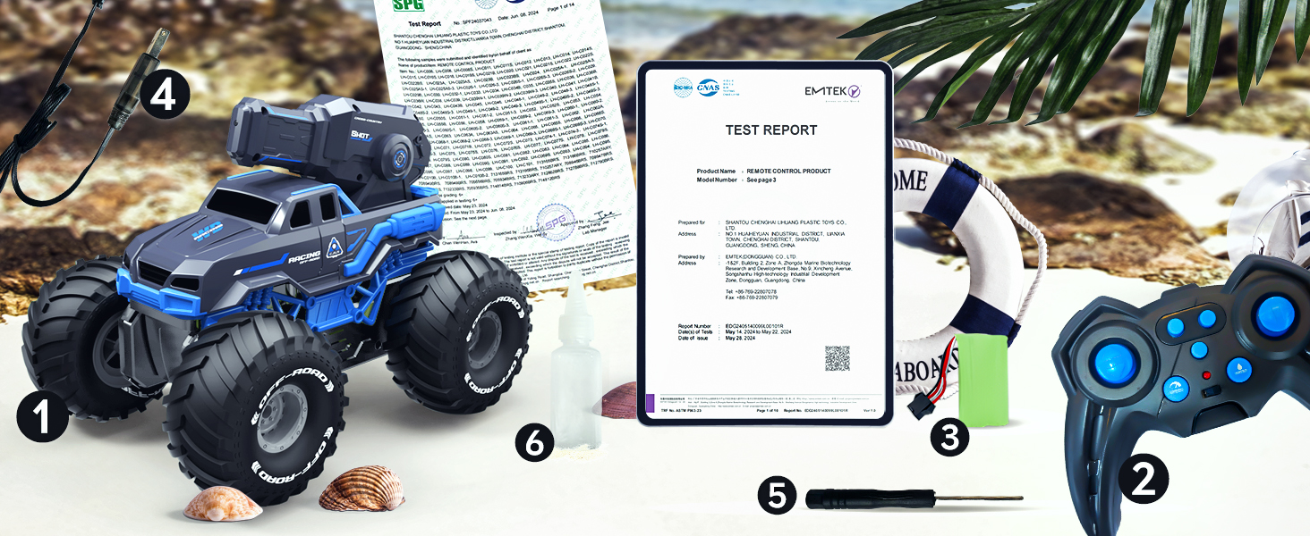 amphibious stunt car