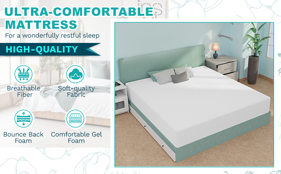 12 Inch King Mattress Memory Foam Mattress Gel Mattress Bed