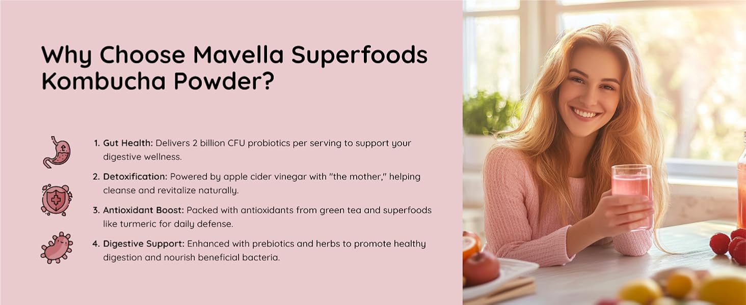 Kombucha Powder Key Benefits