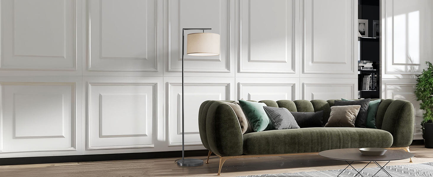 led floor lamp office shade living room silver minimalistic slim reading modern bedroom standing