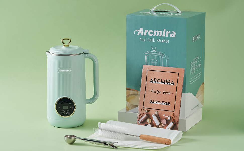 Arcmira Automatic Nut Milk Maker, 20 oz Homemade Almond