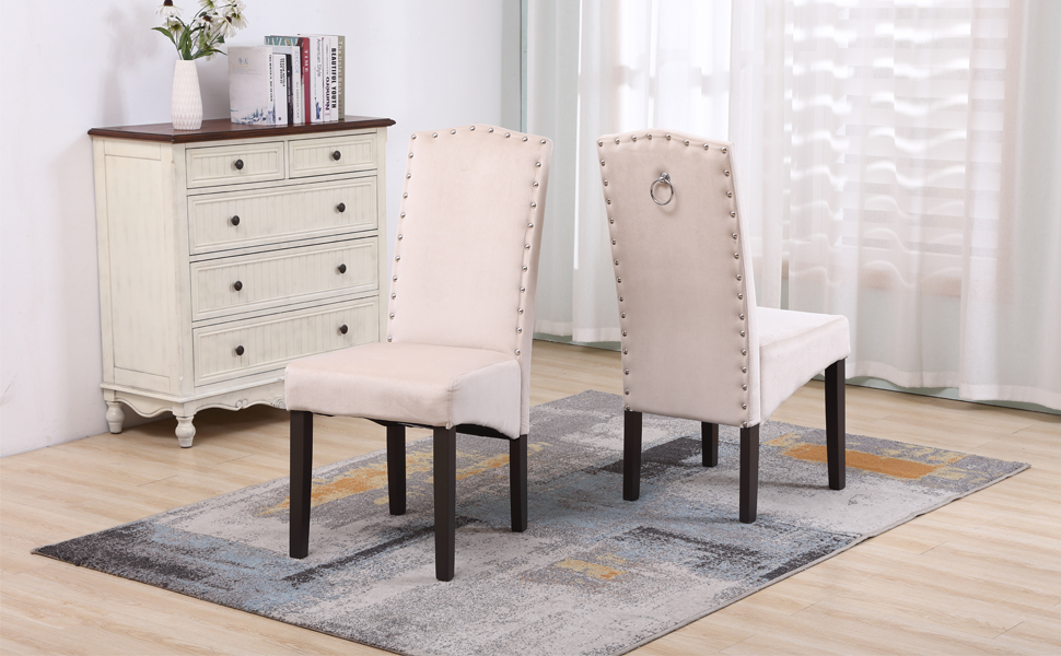 PS Global SET of 2 QUALITY Knockerback Faux Leather Dining Chairs