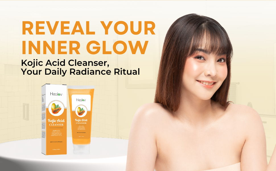 brightening carrot acid body papaya ácido kójico jabón cara gel de baño limpiador