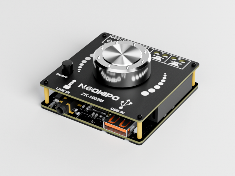 NEOHIPO ZK1002M 100W x2 Bluetooth 5.0 Stereo Audio Receiver Amplifier