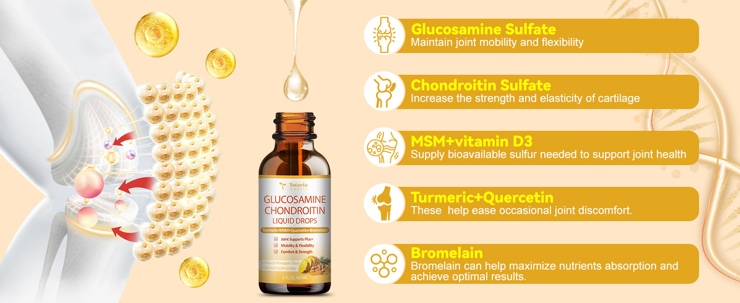 Glucosamine Chondroitin MSM Liquid Drops FSA HSA Eligible