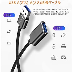 Apple Macキーボード延長USBケーブル Apple Apple純正 USB延長ケーブル（ケーブル太タイプ