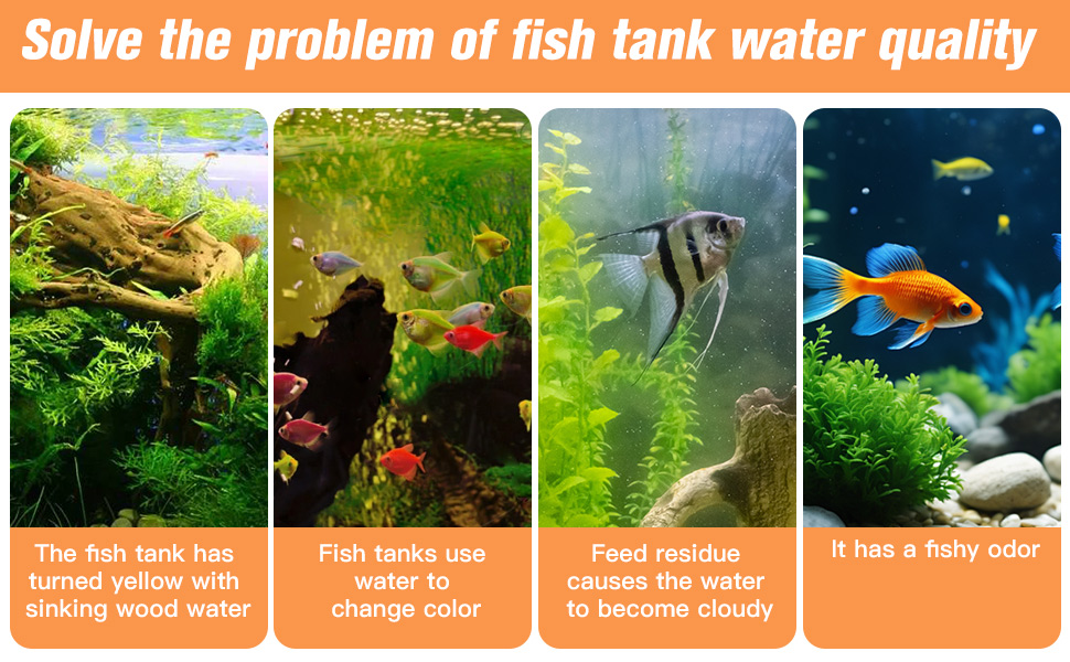 WDEFUN PuriResin Aquarium Filter Media, Organic Filtration