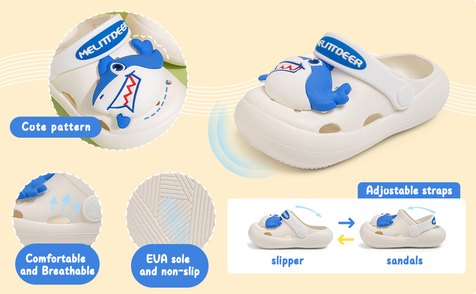 Infant Toddler Boys Girls Cute Garden Water Clogs Slip On Sandals Slides Lightweight Slipper