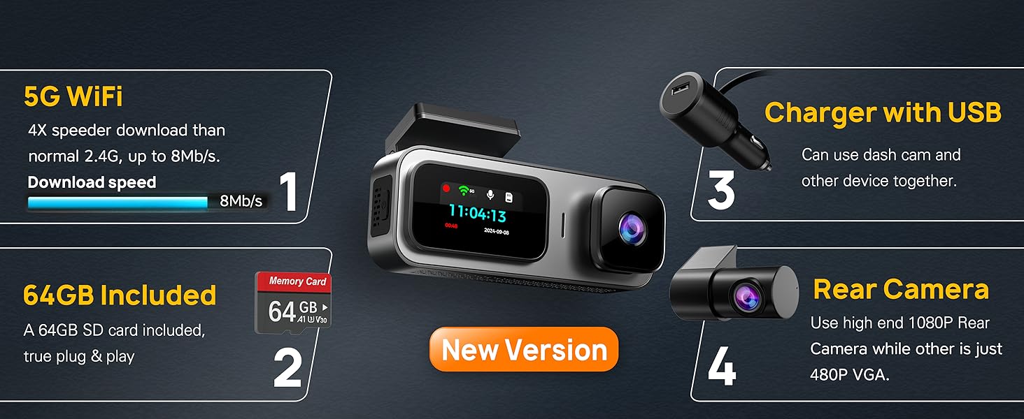 dash cam front and rear
