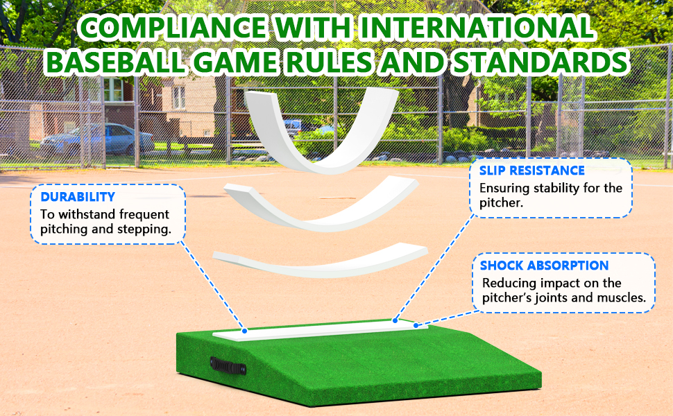 TUBAGOU 4" Portable Pitching Mound Baseball Pitching Training Aids, Pitcher Mound