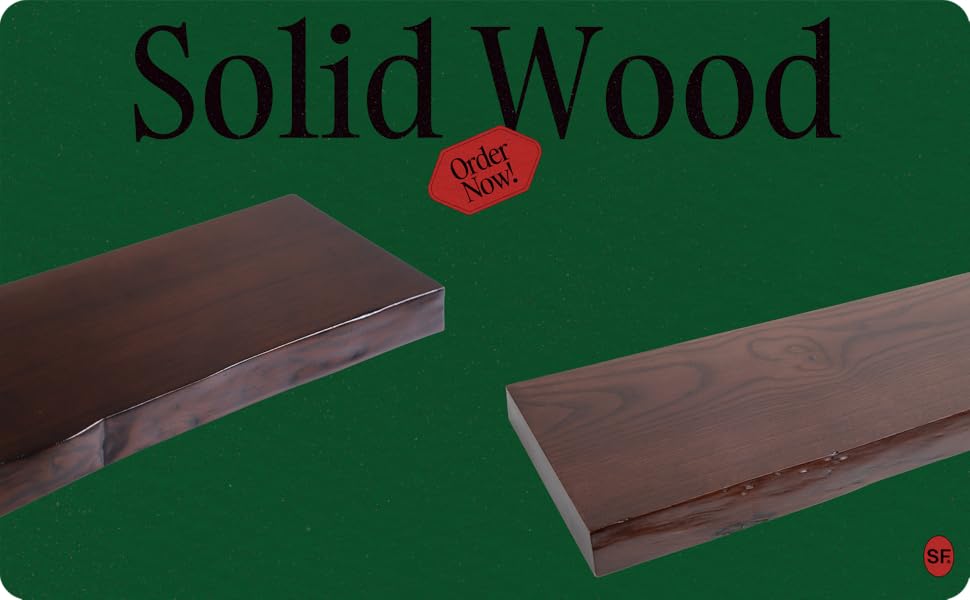 Handcrafted Live Edge Floating Shelves 100 Solid Hardwood Ash Natural Wood