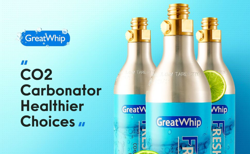 GreatWhip Co2 Cylinder for Sparkling Water Machine 60 litre Co2 Gas