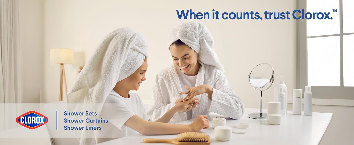 Clorox top PEVA, 14pc, Waffle & 2-in-1