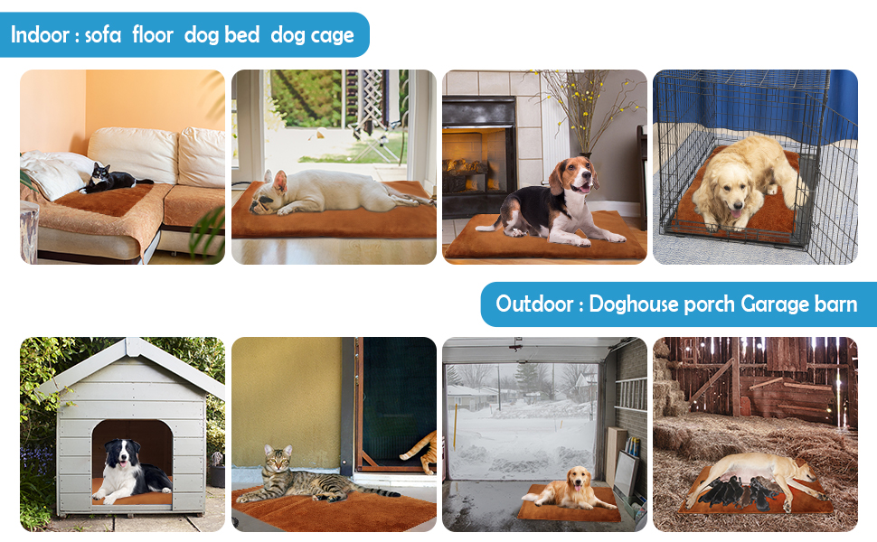 GRAWILLE Outdoor Pet Heating Pad for Dogs Cats