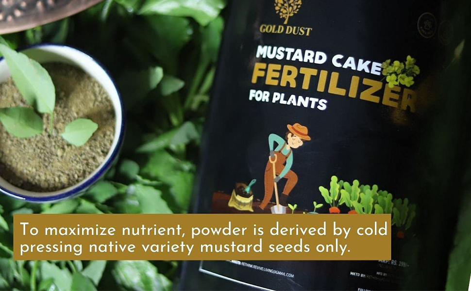 Gold Dust Mustard Cake Powder for Plants Sarso Khali Organic