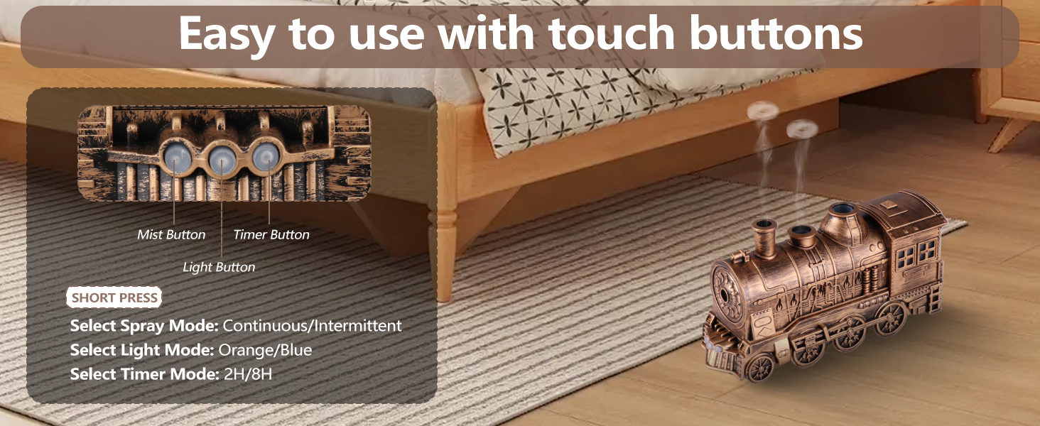 Train Humidifier with Essential Oil Diffuser