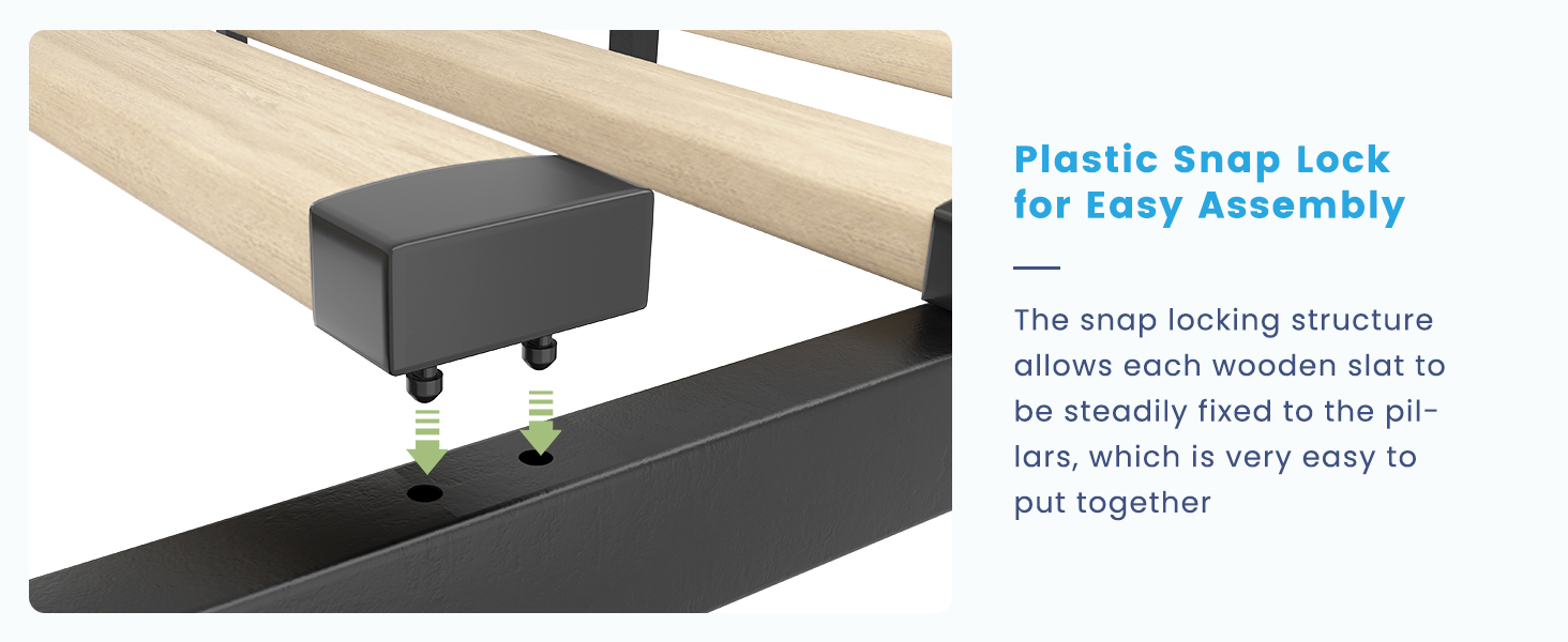 BRELTAM King Size Bed Frame with Storage Drawers and