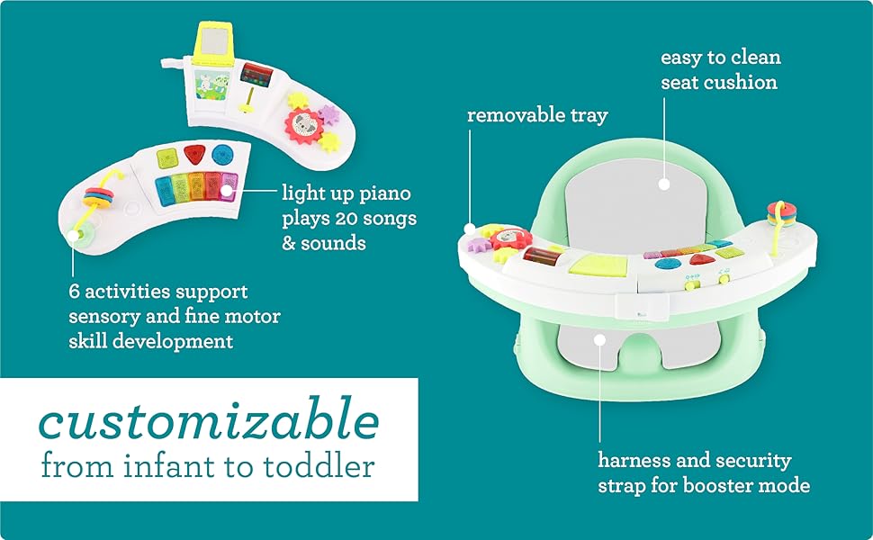 Infantino Music and Lights 3 in 1 Discovery Seat and Booster