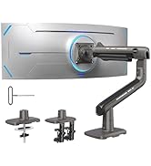 HUANUO Heavy Duty Monitor Arm for Ultrawide Screens up to 49", Holds 40 lbs,Aluminum Ultrawide Sc...