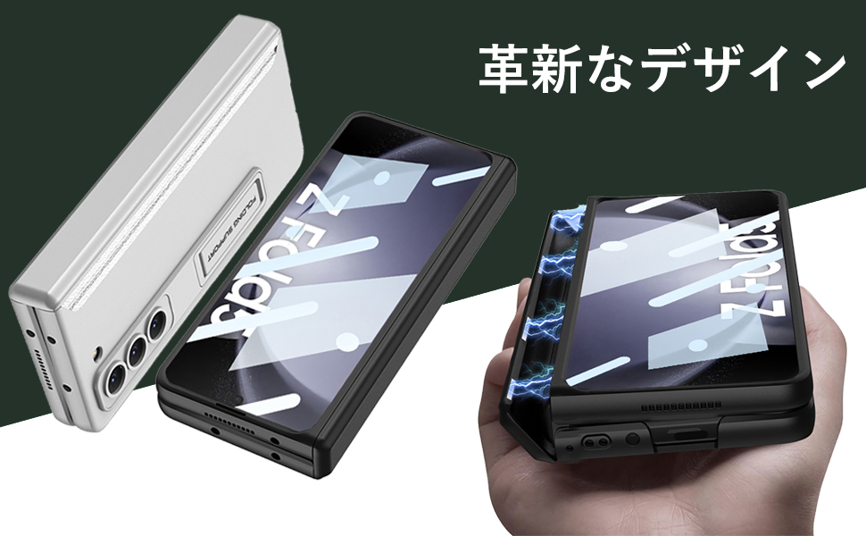 Amazon.co.jp: Uovon Galaxy Z Fold5 ケース ガラスフィルム付き
