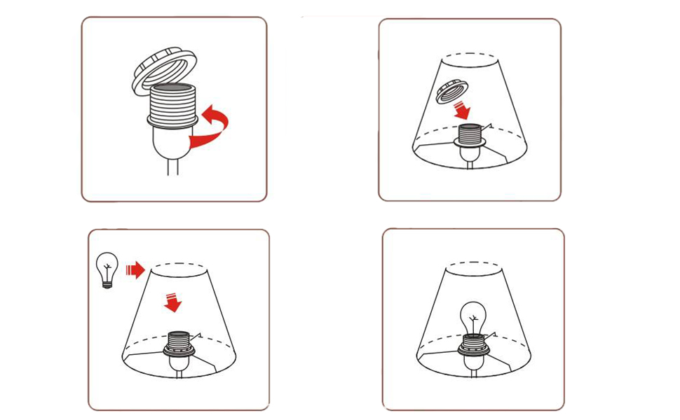 Hegebeck Orange Hardback Lamp Shade 9.06×6.7×5.11inch Slant Height